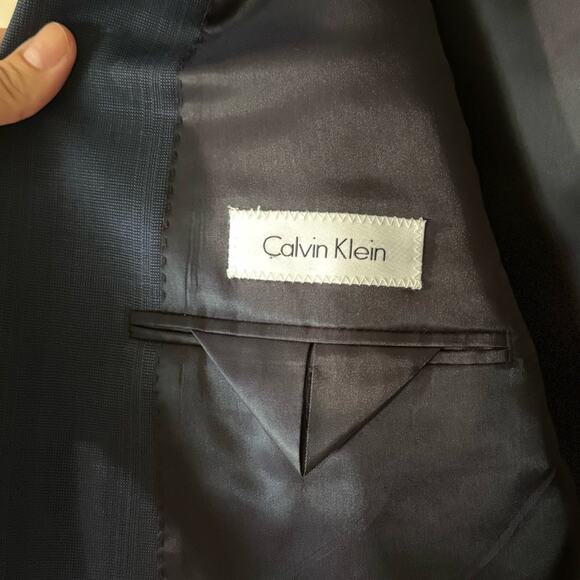 🔷CALVIN KLEIN 🔷 Men’s Blue Sport Coat Blazer (Size 42L)🔷 - Picture 6 of 9